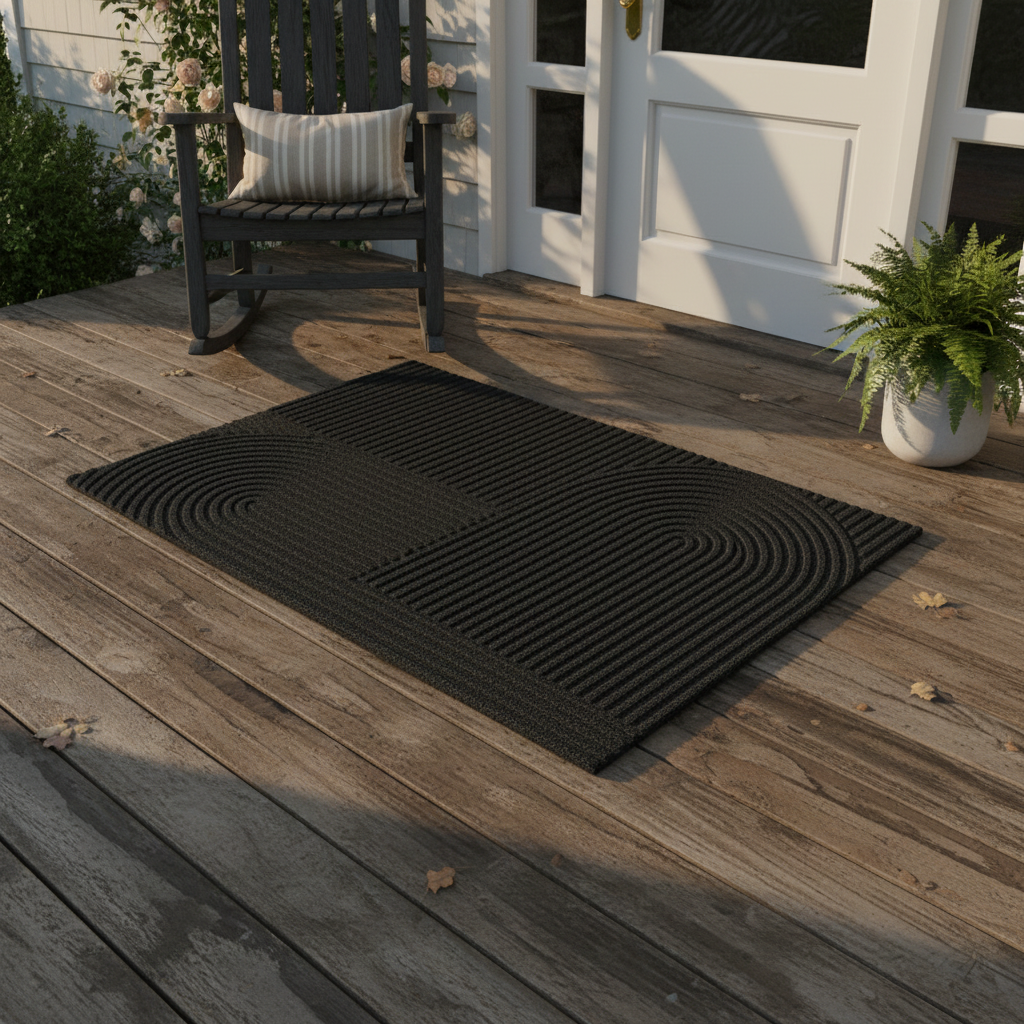 Felpudo Antideslizante Gris | Alfombra Entrada Casa Exterior
