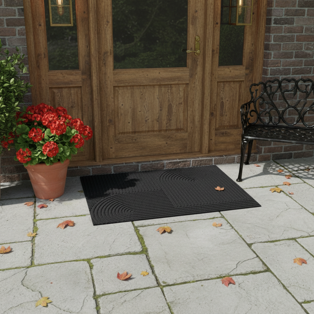 Felpudo Antideslizante Gris | Alfombra Entrada Casa Exterior