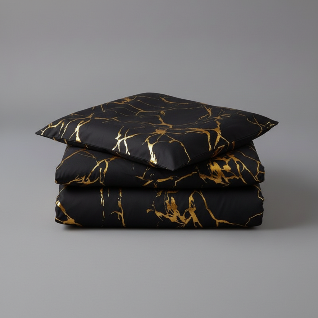 Funda Nórdica de Mármol Elegante | Ropa de Cama Luxe