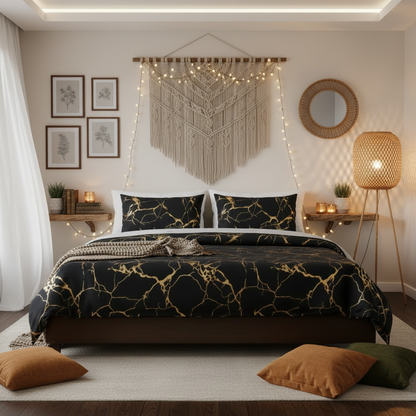Funda Nórdica de Mármol Elegante | Ropa de Cama Luxe