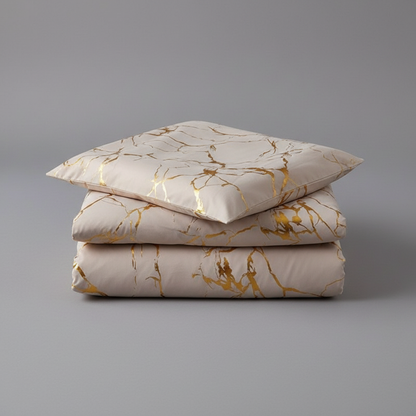 Funda Nórdica de Mármol Elegante | Ropa de Cama Luxe