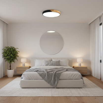 Lámpara de Techo LED Escandinava de Madera | Iluminación Moderna